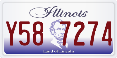 IL license plate Y587274