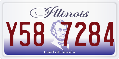 IL license plate Y587284