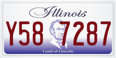 IL license plate Y587287