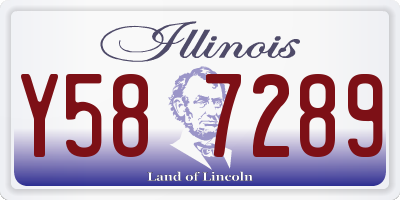 IL license plate Y587289