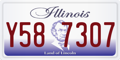 IL license plate Y587307
