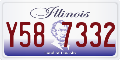IL license plate Y587332