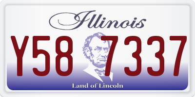 IL license plate Y587337