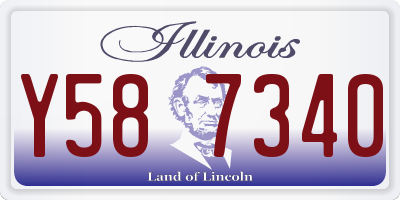 IL license plate Y587340