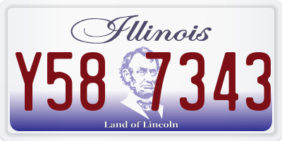 IL license plate Y587343