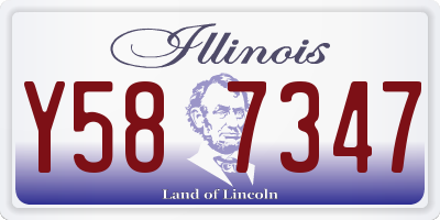 IL license plate Y587347