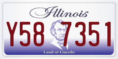 IL license plate Y587351