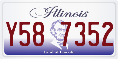 IL license plate Y587352