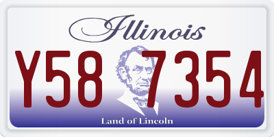IL license plate Y587354