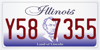 IL license plate Y587355