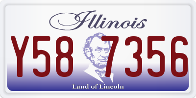 IL license plate Y587356