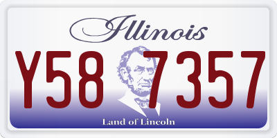 IL license plate Y587357