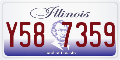 IL license plate Y587359