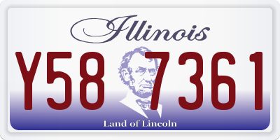 IL license plate Y587361