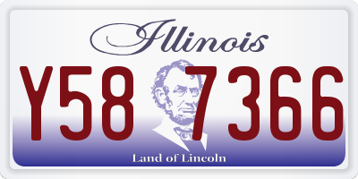 IL license plate Y587366