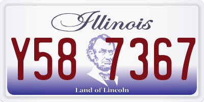 IL license plate Y587367