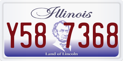 IL license plate Y587368
