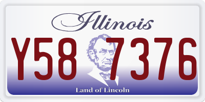 IL license plate Y587376
