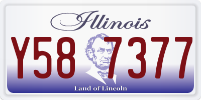 IL license plate Y587377