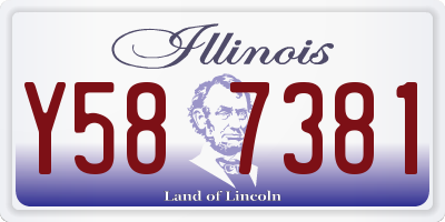 IL license plate Y587381