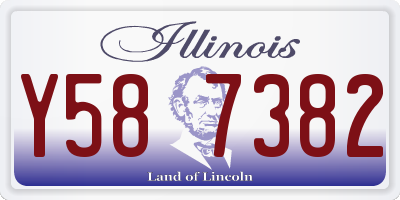 IL license plate Y587382