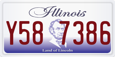 IL license plate Y587386