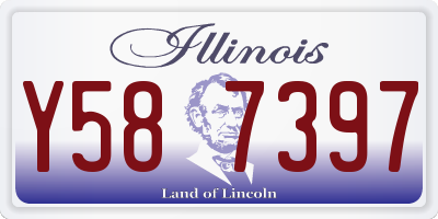 IL license plate Y587397