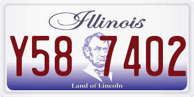 IL license plate Y587402