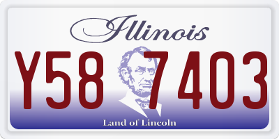 IL license plate Y587403