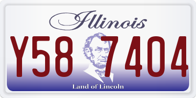 IL license plate Y587404