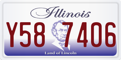IL license plate Y587406