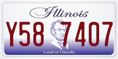 IL license plate Y587407
