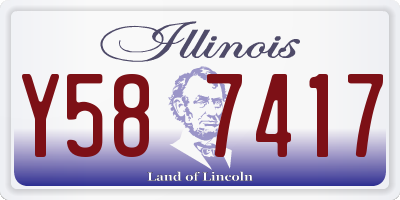 IL license plate Y587417