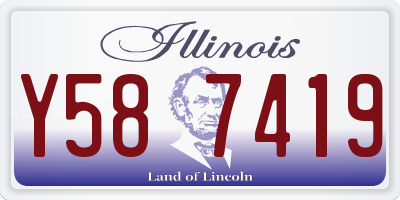 IL license plate Y587419