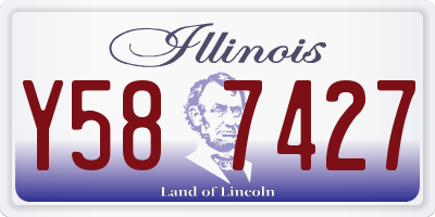 IL license plate Y587427