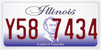 IL license plate Y587434