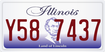 IL license plate Y587437
