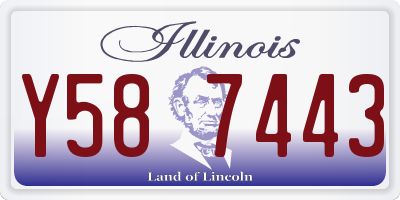 IL license plate Y587443