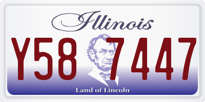 IL license plate Y587447