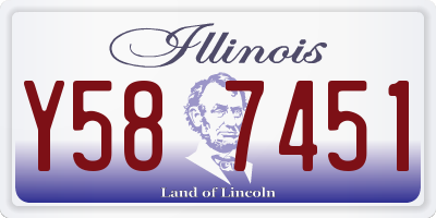 IL license plate Y587451