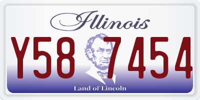 IL license plate Y587454