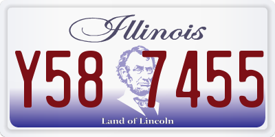 IL license plate Y587455