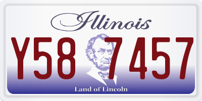 IL license plate Y587457