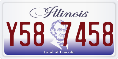IL license plate Y587458