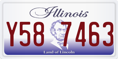 IL license plate Y587463