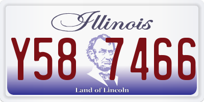 IL license plate Y587466