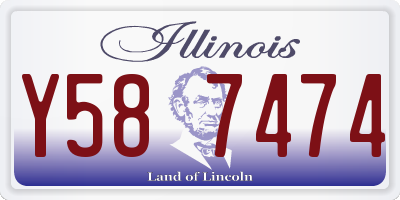 IL license plate Y587474