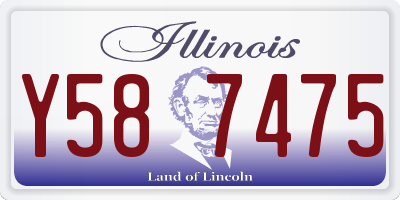 IL license plate Y587475