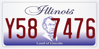 IL license plate Y587476