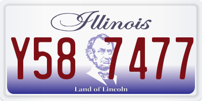 IL license plate Y587477